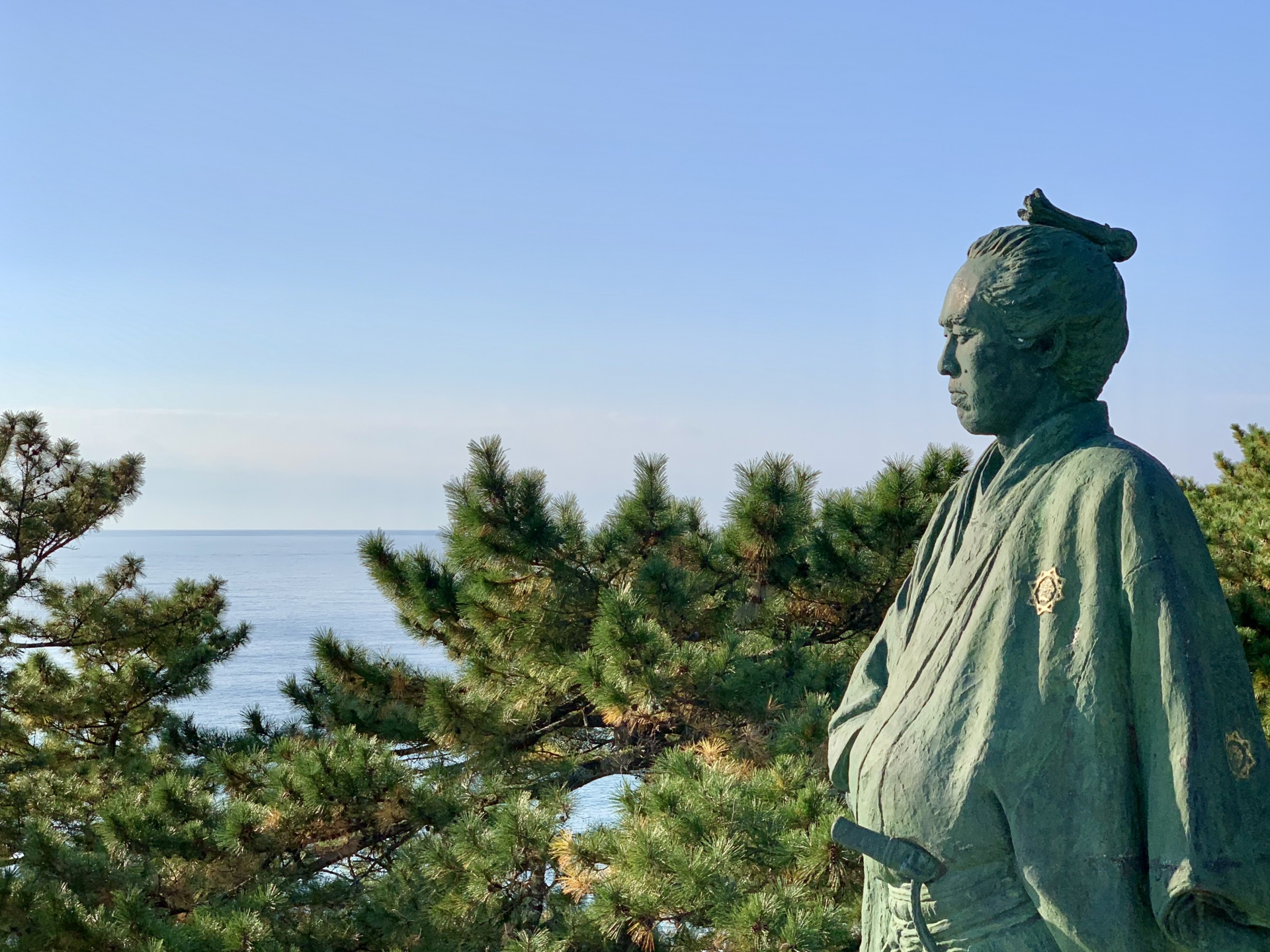 高知・桂浜・坂本龍馬像